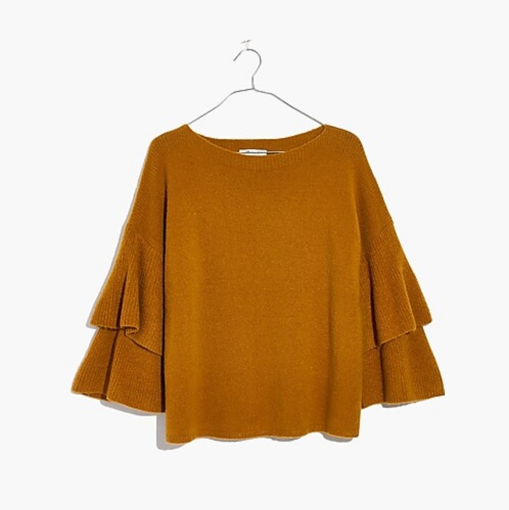 Madewell Wool-blend Bell Sleeve Sweater XL